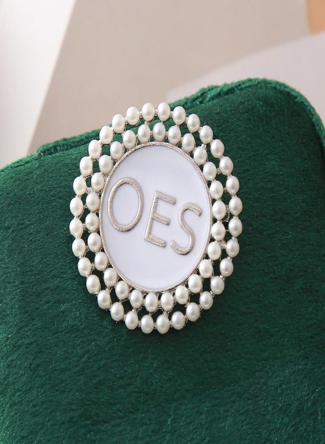 HUSURU OES Pearl Brooch Order Of The Eastern Star Sorority Letters Social Club Jewelry Gifts For Women - Image 5